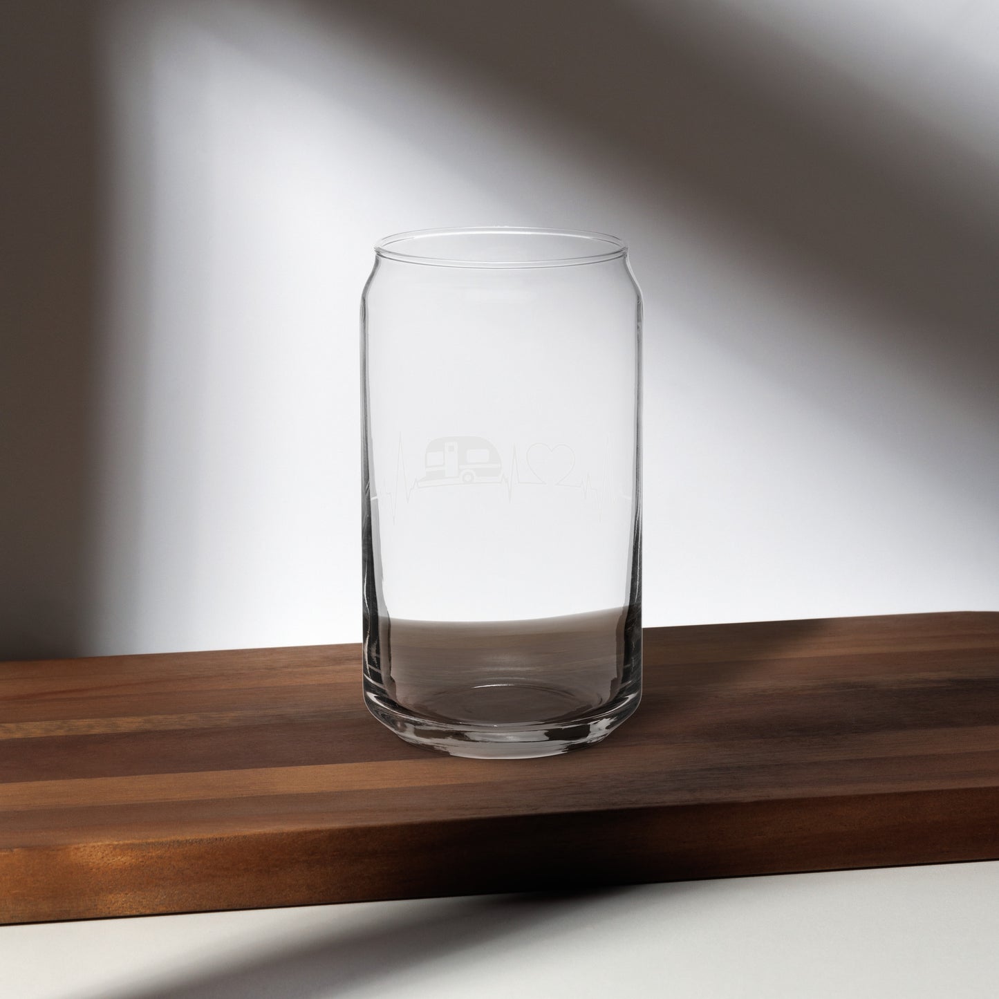 Camping Heartbeat Glass