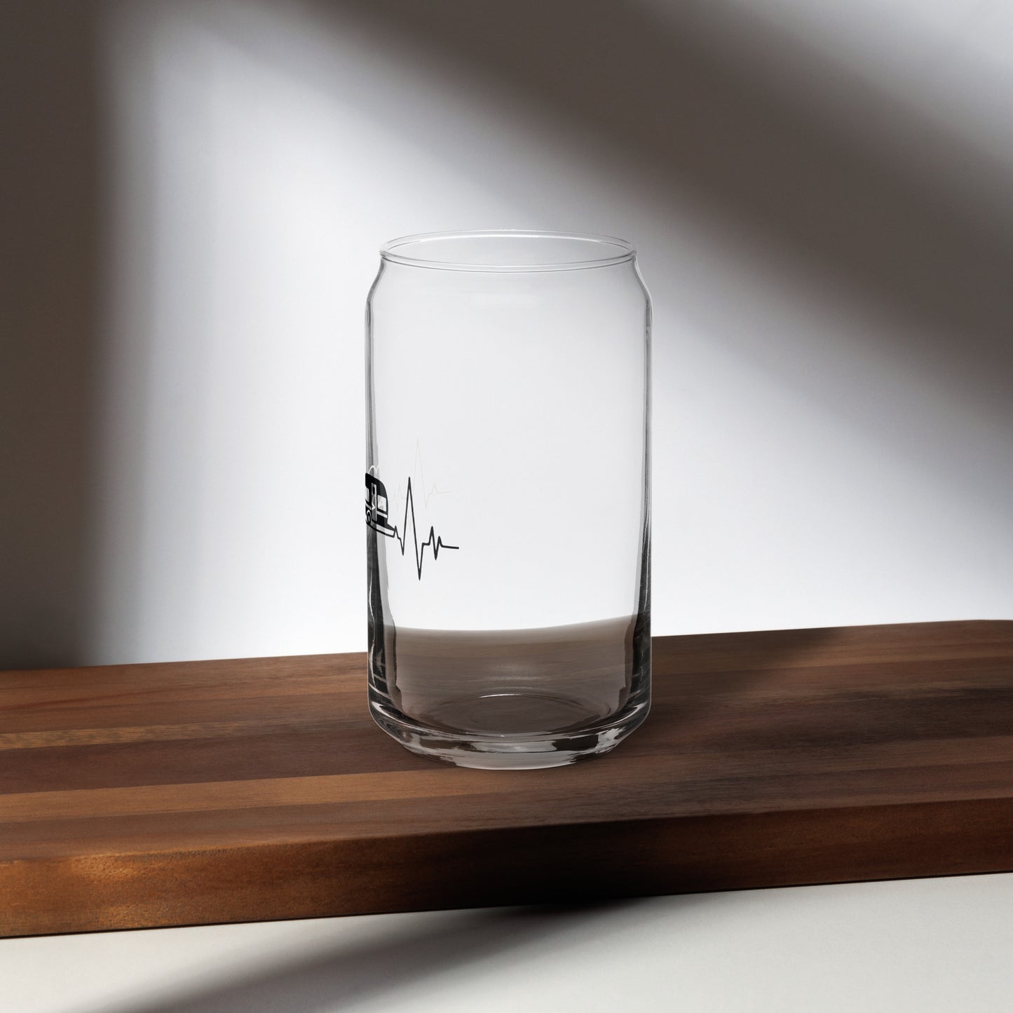Camping Heartbeat Glass